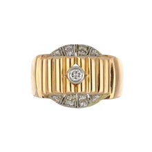 Load image into Gallery viewer, Retro 1940s 14K Rose Gold and Diamond Ring
