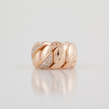 Load image into Gallery viewer, Italian Flexible 18K Rose Gold and Diamond Ring
