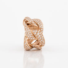 Load image into Gallery viewer, Italian 18K Rose Gold Link Band with Diamonds
