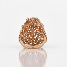 Load image into Gallery viewer, 18K Rose Gold Diamond Openwork Oval Ring
