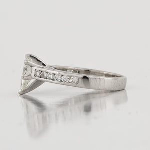 Platinum Pear-Shaped Diamond Engagement Ring