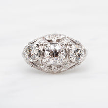 Load image into Gallery viewer, Edwardian Platinum Three-Stone Diamond Engagement Ring
