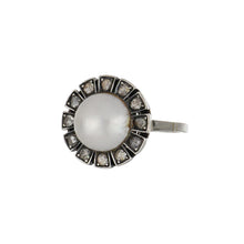 Load image into Gallery viewer, Art Deco Cultured Mabé Pearl Ring
