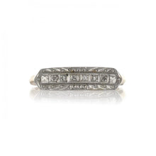 Load image into Gallery viewer, Art Deco Two-Tone Gold Diamond Half Eternity Band
