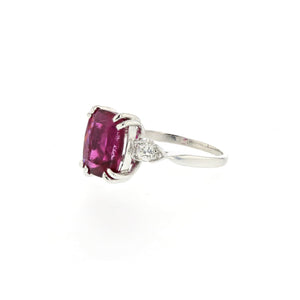 Platinum Pink Tourmaline and Diamond Rings