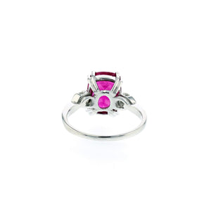 Platinum Pink Tourmaline and Diamond Rings