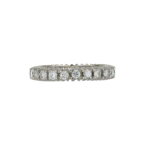 Retro 1940s Platinum Diamond Eternity Band