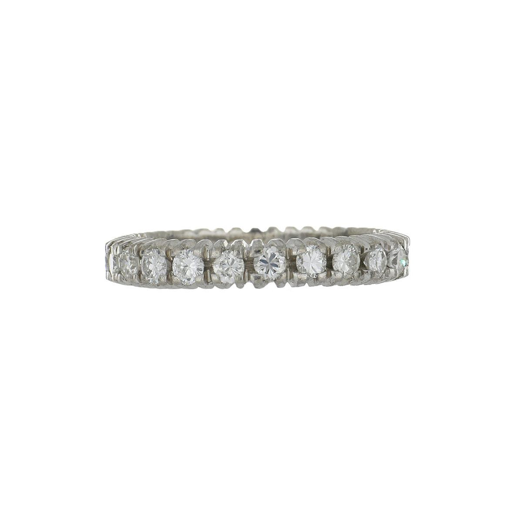 Retro 1940s Platinum Diamond Eternity Band