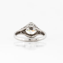 Load image into Gallery viewer, Art Deco Platinum Diamond Engagement Ring with Diamond Accents
