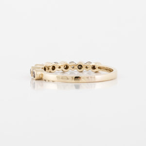 18K Gold Brown and White Diamond Band