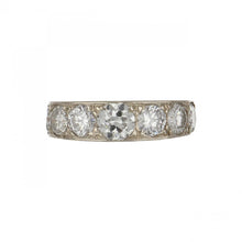 Load image into Gallery viewer, 14K Gold Wide Band with Bead-Set Diamonds
