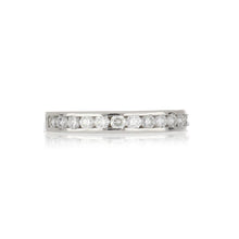 Load image into Gallery viewer, Platinum Channel-Set Diamond Half Eternity Band
