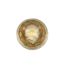 Load image into Gallery viewer, Art Deco 14K Gold Citrine Intaglio Mercury Ring
