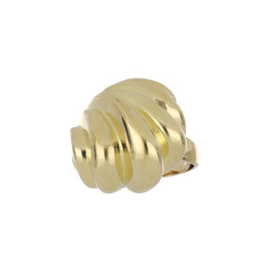 Vintage 1990s Italian 18K Gold Swirled Dome Ring