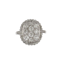 Load image into Gallery viewer, Edwardian Platinum Old Mine-Cut Diamond Cluster Ring
