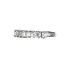 Load image into Gallery viewer, Estate 18K White Gold Square-Cut Diamond Half Eternity Band
