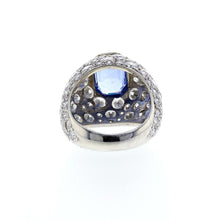 Load image into Gallery viewer, Estate 14K White Gold Sapphire and Diamond Cocktail Ring
