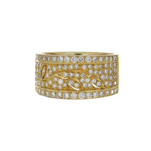 Load image into Gallery viewer, Modern 18K Gold Openwork Band with Diamonds
