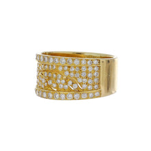 Load image into Gallery viewer, Modern 18K Gold Openwork Band with Diamonds
