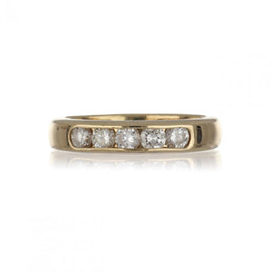 Estate 14K Gold Band with Diamonds