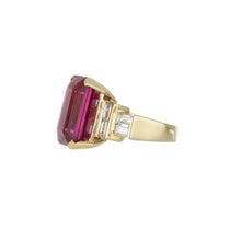 Load image into Gallery viewer, Estate 14K Gold Rubellite and Diamond Ring
