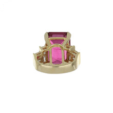 Load image into Gallery viewer, Estate 14K Gold Rubellite and Diamond Ring
