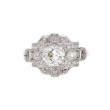 Load image into Gallery viewer, Art Deco Platinum Diamond Engagement Ring
