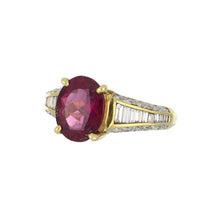 Load image into Gallery viewer, Estate 18K Gold Rubellite Tourmaline and Diamond Ring
