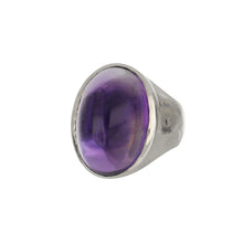 Load image into Gallery viewer, Estate 18K White Gold Cabochon Amethyst Ring
