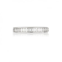Load image into Gallery viewer, Platinum Channel-Set Vertical Baguette Diamond Half Eternity Band

