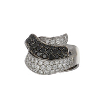 Load image into Gallery viewer, Estate 18K White Gold Black and White Diamond Ring
