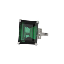 Load image into Gallery viewer, Mid-Century 14K White Gold Tourmaline Ring
