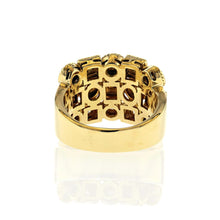 Load image into Gallery viewer, Estate 18k Gold and Diamond Three Row Ring
