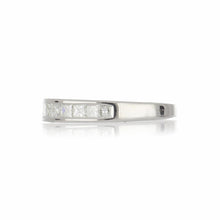 Load image into Gallery viewer, Estate Platinum Band with Channel-Set Princess-Cut Diamonds
