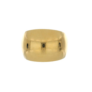 18K Gold Dome Ring with Concave Sides