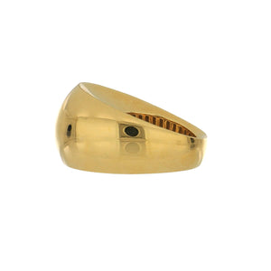 18K Gold Dome Ring with Concave Sides