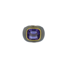 Load image into Gallery viewer, Estate Seaman Schepps 18K Gold Amethyst and Chalcedony Ring
