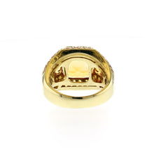 Load image into Gallery viewer, Estate 18K Gold Citrine, Yellow Sapphire and Diamond Ring
