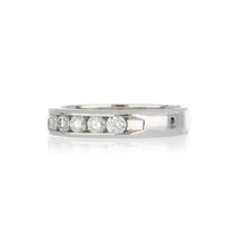 Load image into Gallery viewer, Estate Platinum Band with Channel-Set Diamonds
