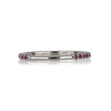 Load image into Gallery viewer, 18K White Gold Pink Sapphire Eternity Band
