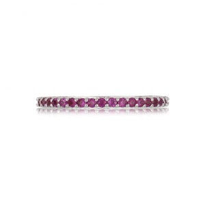 18K White Gold Pink Sapphire Eternity Band