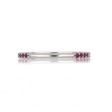 Load image into Gallery viewer, 18K White Gold Pink Sapphire Eternity Band
