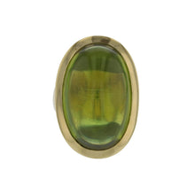 Load image into Gallery viewer, Estate 18K GoldOval Cabochon Peridot Ring
