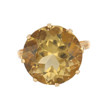 Load image into Gallery viewer, Retro 1940s Yellow Gold and Citrine Ring
