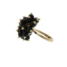 Load image into Gallery viewer, Aletto Brothers Black Onyx and Gold Bead Ring
