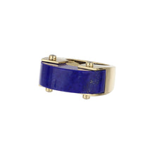 Load image into Gallery viewer, Aletto Brothers 18K Gold Lapis Bridge Ring
