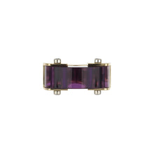 Load image into Gallery viewer, Aletto Brothers 18K Gold Amethyst Bridge Ring
