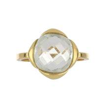 Load image into Gallery viewer, Italian 18K Gold Checkerboard-Faceted Gemset Ring
