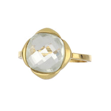 Load image into Gallery viewer, Italian 18K Gold Checkerboard-Faceted Gemset Ring
