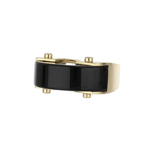 Load image into Gallery viewer, Aletto Brothers 18K Gold Onyx Bridge Ring
